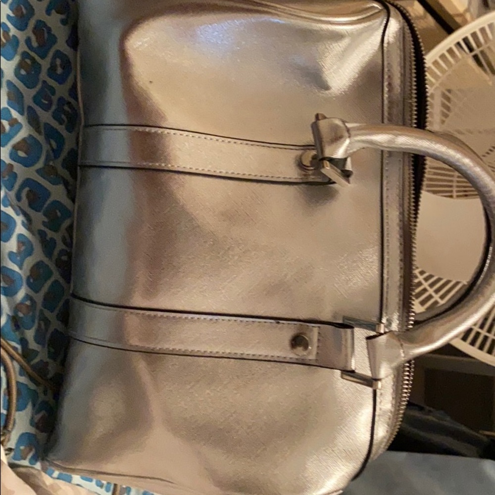 A big gray purse